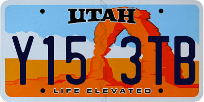 UT license plate Y153TB