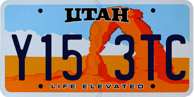 UT license plate Y153TC