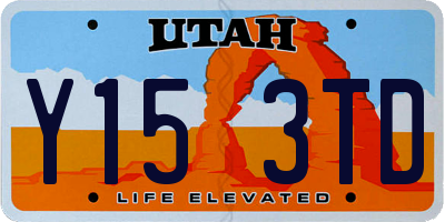 UT license plate Y153TD