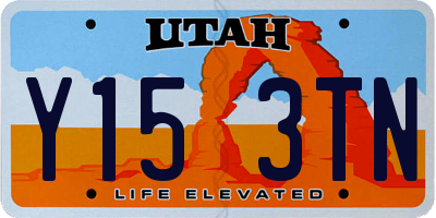 UT license plate Y153TN