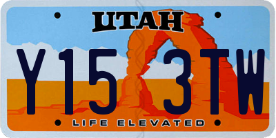 UT license plate Y153TW