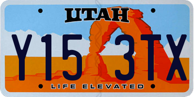 UT license plate Y153TX