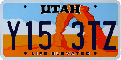 UT license plate Y153TZ