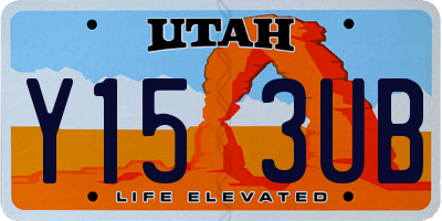 UT license plate Y153UB