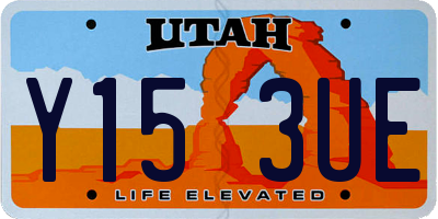 UT license plate Y153UE