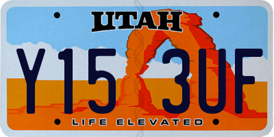 UT license plate Y153UF