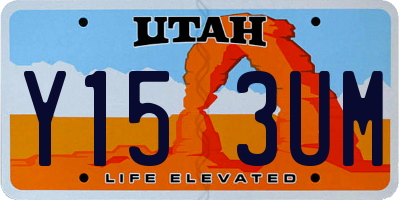 UT license plate Y153UM