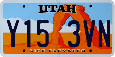 UT license plate Y153VN