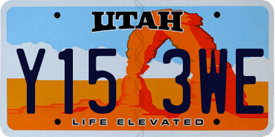 UT license plate Y153WE
