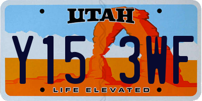 UT license plate Y153WF