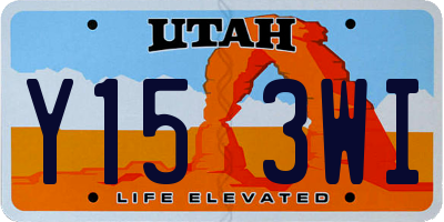 UT license plate Y153WI