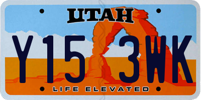 UT license plate Y153WK