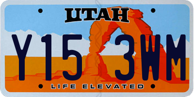 UT license plate Y153WM