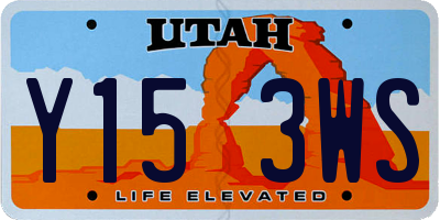 UT license plate Y153WS
