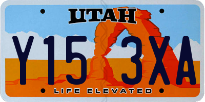 UT license plate Y153XA