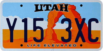 UT license plate Y153XC