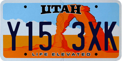 UT license plate Y153XK