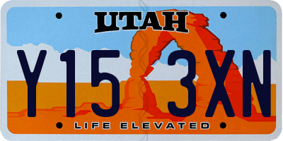 UT license plate Y153XN