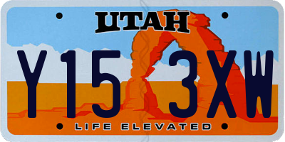UT license plate Y153XW