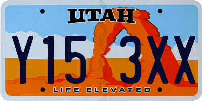 UT license plate Y153XX
