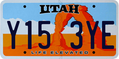 UT license plate Y153YE