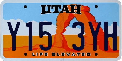 UT license plate Y153YH