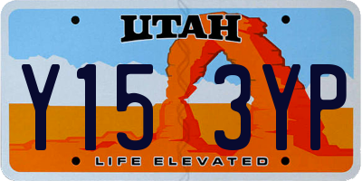 UT license plate Y153YP