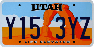 UT license plate Y153YZ