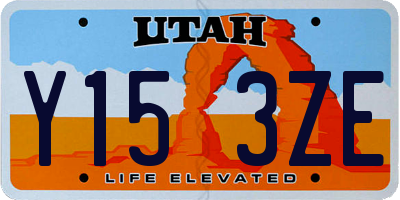 UT license plate Y153ZE