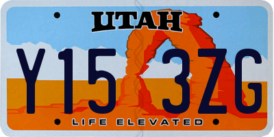 UT license plate Y153ZG