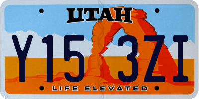 UT license plate Y153ZI