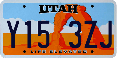 UT license plate Y153ZJ