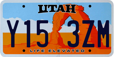 UT license plate Y153ZM