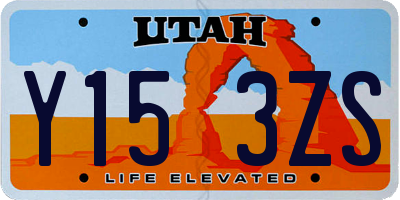 UT license plate Y153ZS