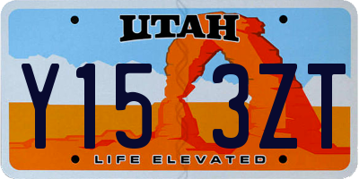 UT license plate Y153ZT