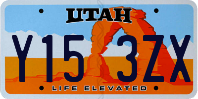 UT license plate Y153ZX