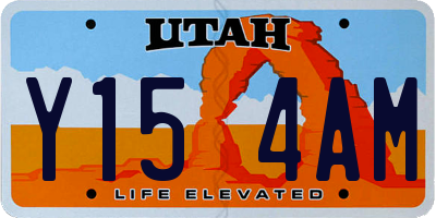 UT license plate Y154AM