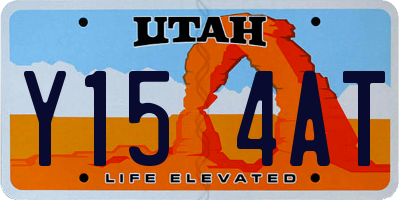 UT license plate Y154AT