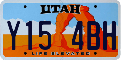 UT license plate Y154BH