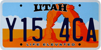 UT license plate Y154CA