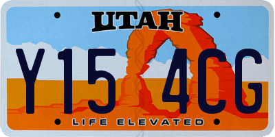 UT license plate Y154CG