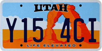 UT license plate Y154CI