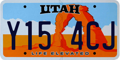 UT license plate Y154CJ