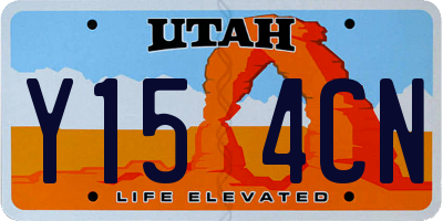UT license plate Y154CN