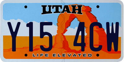 UT license plate Y154CW