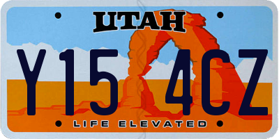 UT license plate Y154CZ