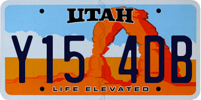UT license plate Y154DB