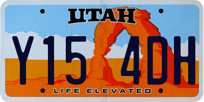 UT license plate Y154DH