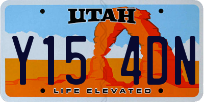 UT license plate Y154DN