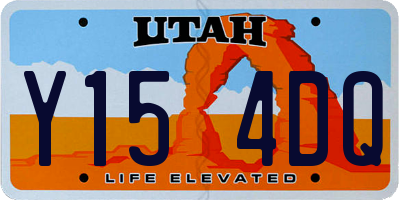 UT license plate Y154DQ